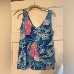 Lilly Pulitzer Blue and Pink Tank Top